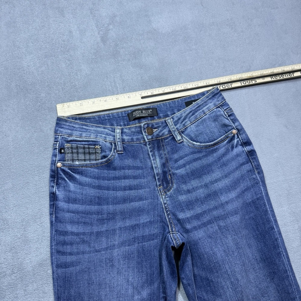 Judy Blue Jeans Womens 3/26 (26x31) Slim Fit Stretch Denim Raw Hem Boho USA - Picture 7 of 10